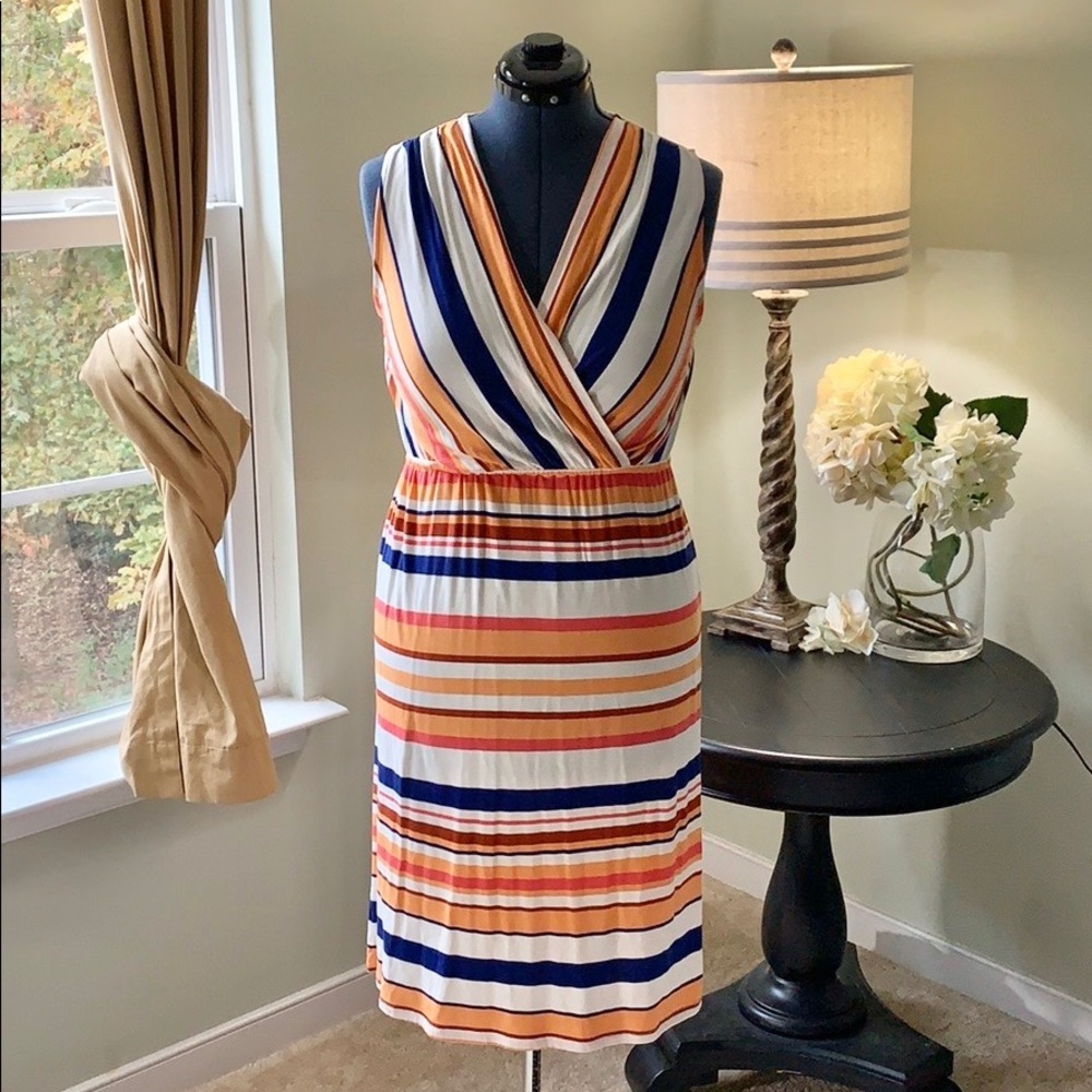 Merona Striped Midi Dress Size S